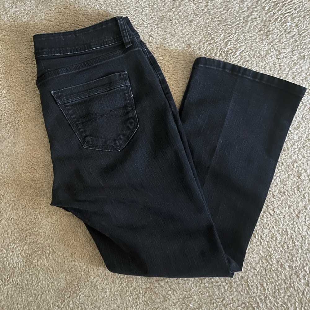 stretch Lee Rider jeans with front embellished pockets, belt loops size 14P